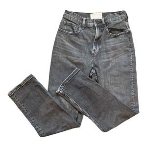 Everlane Women's Black High Rise Straight Ankle Jeans Denim Tag Size 25